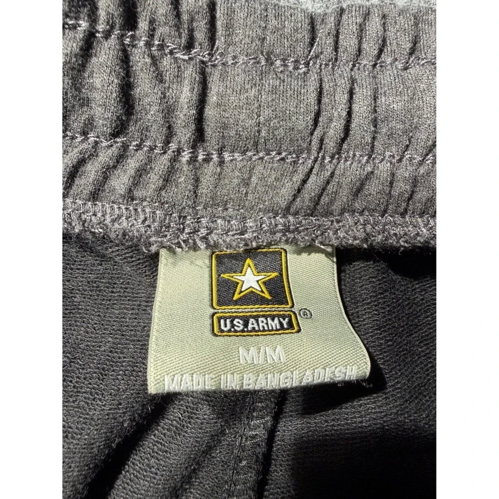 US Army Mens Jogger Sweatpants Black Fleece Athletic Pants GA3_6065_32 Size M